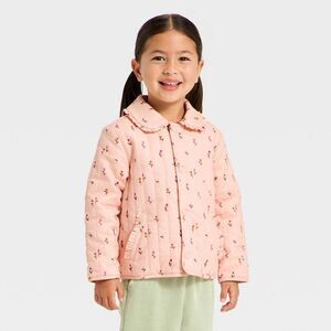 Cat & Jack - Toddler Girls' Floral Quilted Jacket - Cat & Jack  Pink